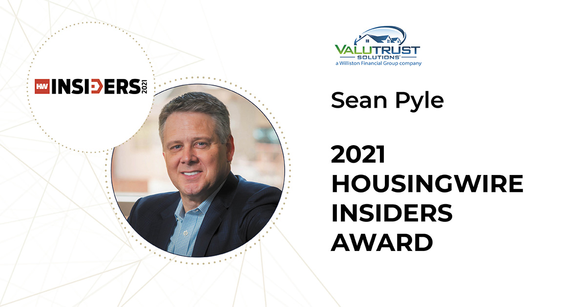 VALUTRUST SOLUTIONS' PRESIDENT SEAN PYLE HONORED AMONG 2021 HW INSIDERS
