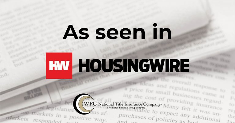 WFG reduces time and cost in real estate transactions