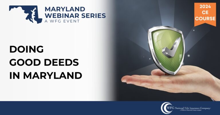 Maryland Webinar: Doing Good Deeds in Maryland