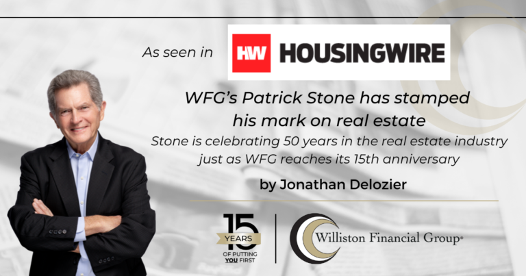 WFG’s Patrick Stone has stamped his mark on real estate