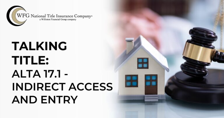 Talking Title with Kimberly Fields | ALTA 17.1 - Indirect Access and Entry