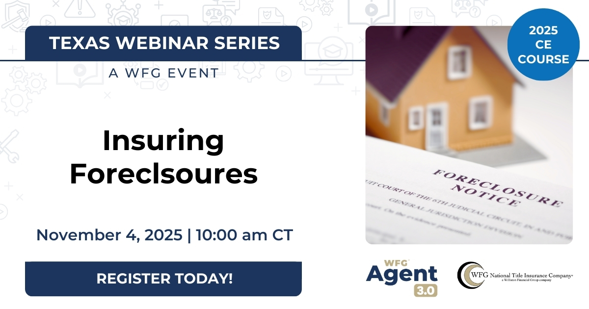 Tx Ce Insuring Foreclosures Events Social