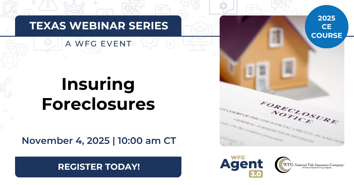 Tx Ce Insuring Foreclosures Events Social