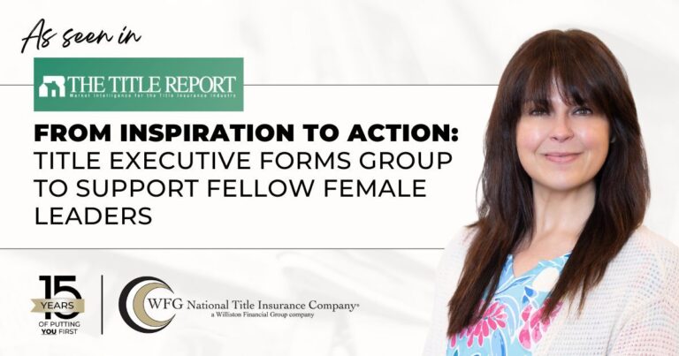 As Seen in The Title Report: Title Executive Forms Group to Support Fellow Female Leaders