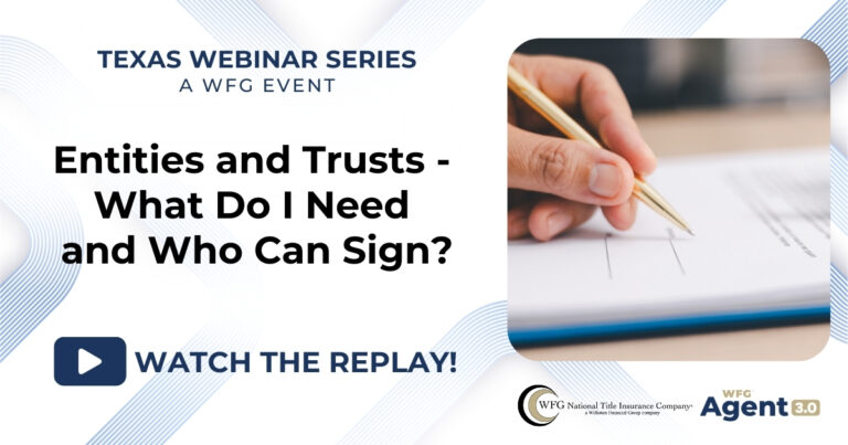 Texas Webinar | Entities and Trusts